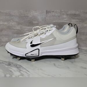 Nike Force Zoom Trout 9 Metal Cleats White Men's Size 13